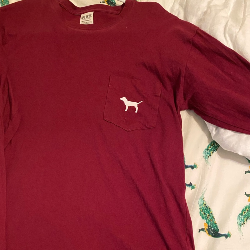 pink long sleeve top